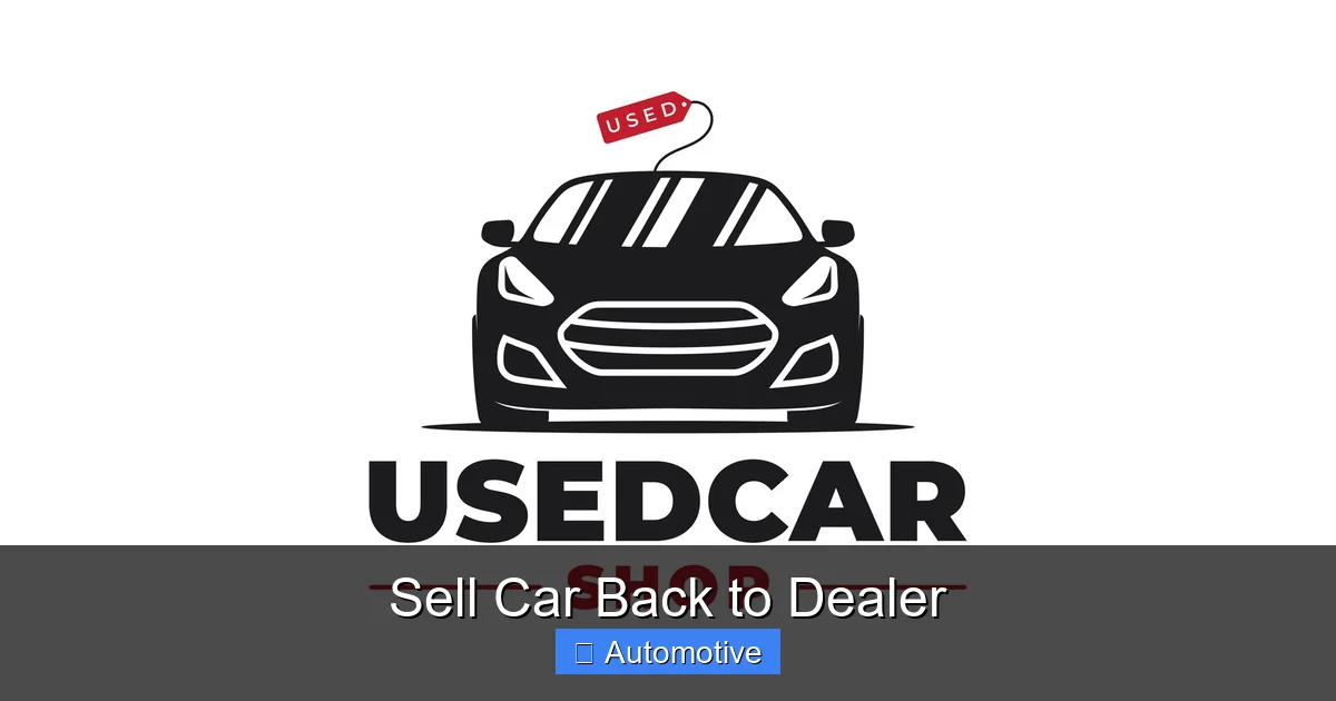 Sell Car Back to Dealer