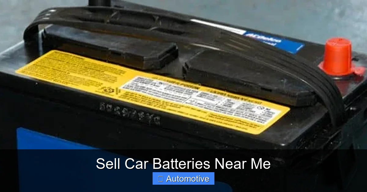 Sell Car Batteries Near Me