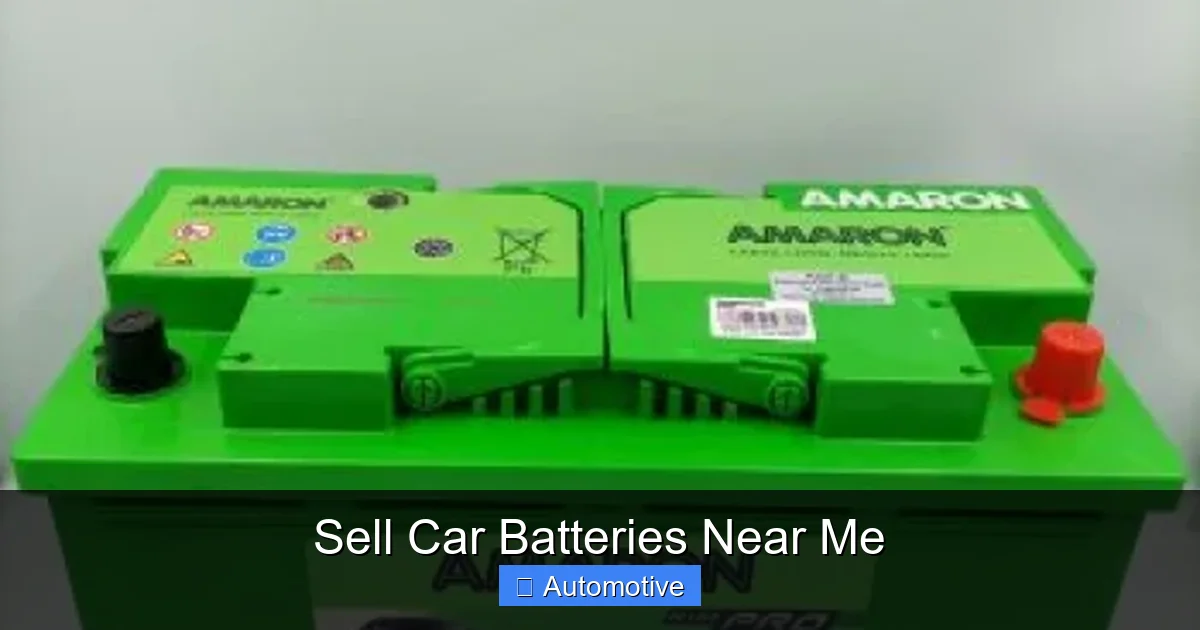 Sell Car Batteries Near Me