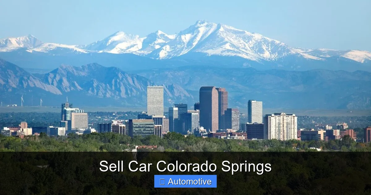 Sell Car Colorado Springs