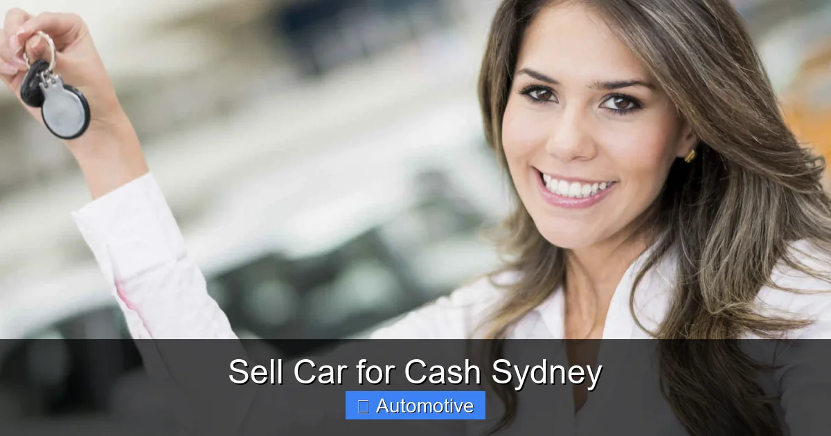 Sell Car for Cash Sydney