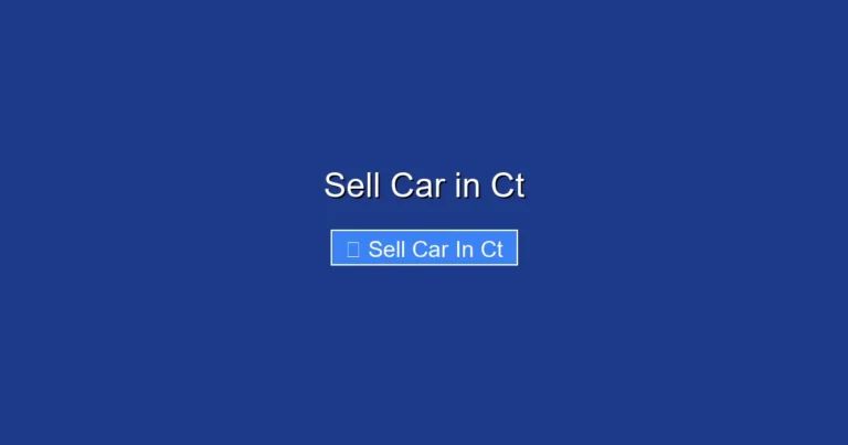 Sell Car in Ct