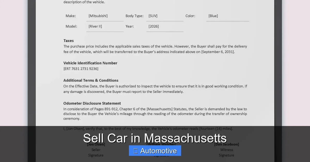 Sell Car in Massachusetts