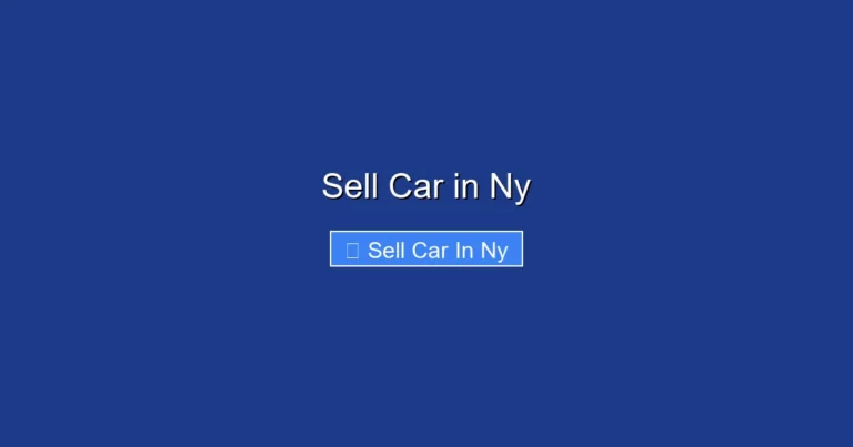 Sell Car in Ny