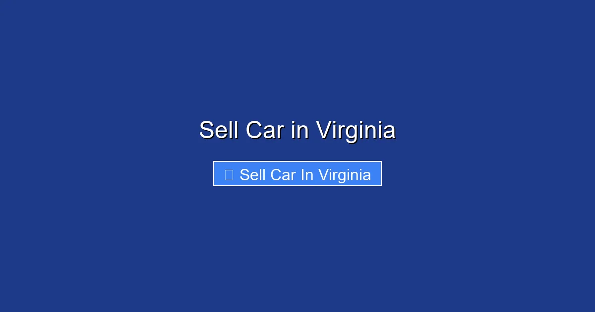 Sell Car in Virginia