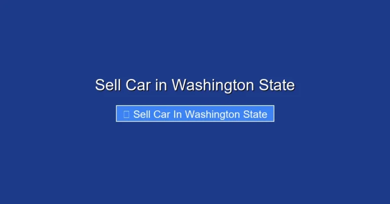 Sell Car in Washington State