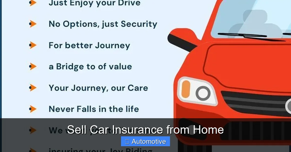 Sell Car Insurance from Home