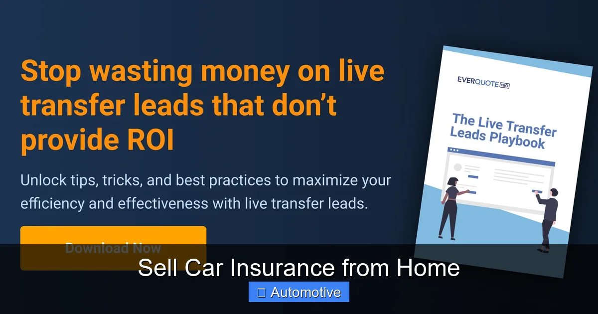 Sell Car Insurance from Home