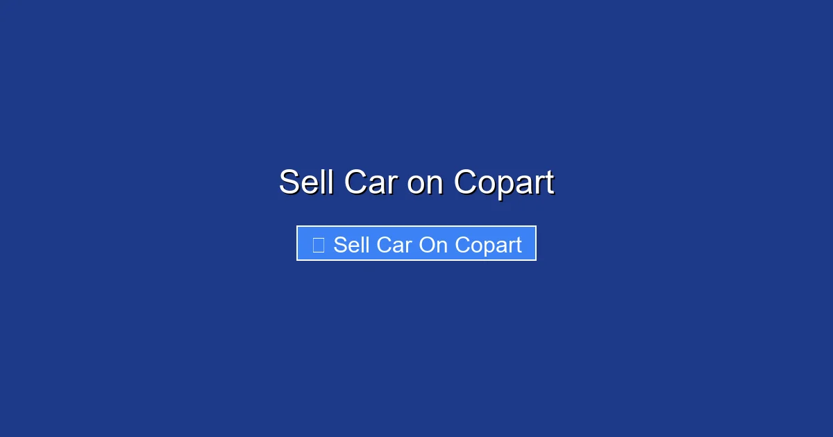 Sell Car on Copart