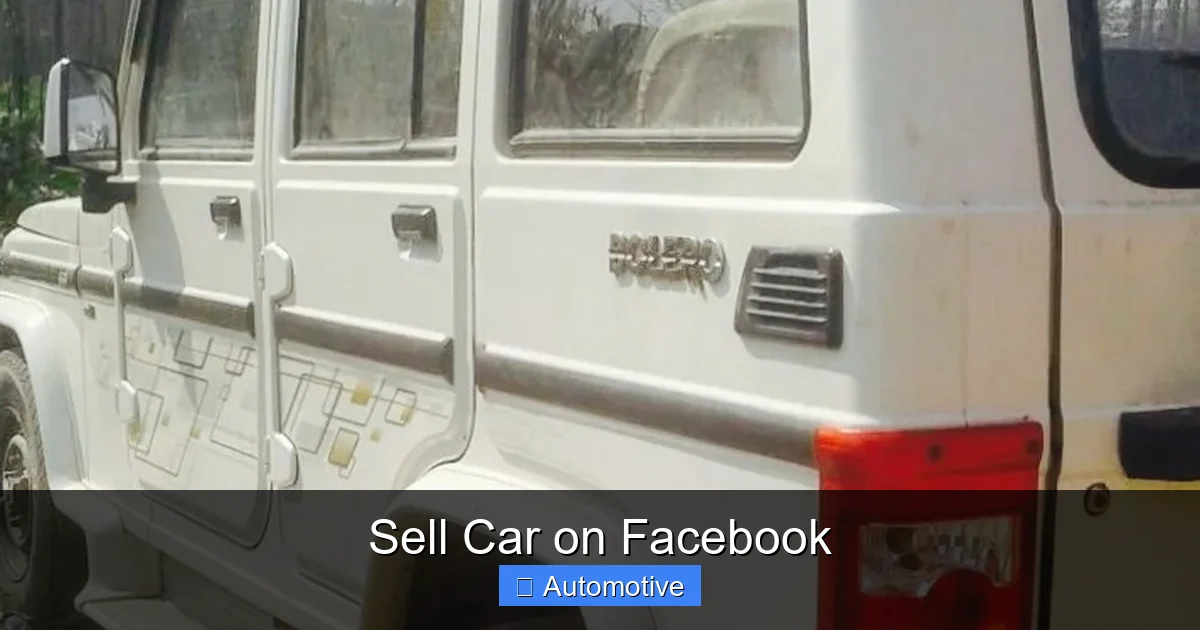 Sell Car on Facebook