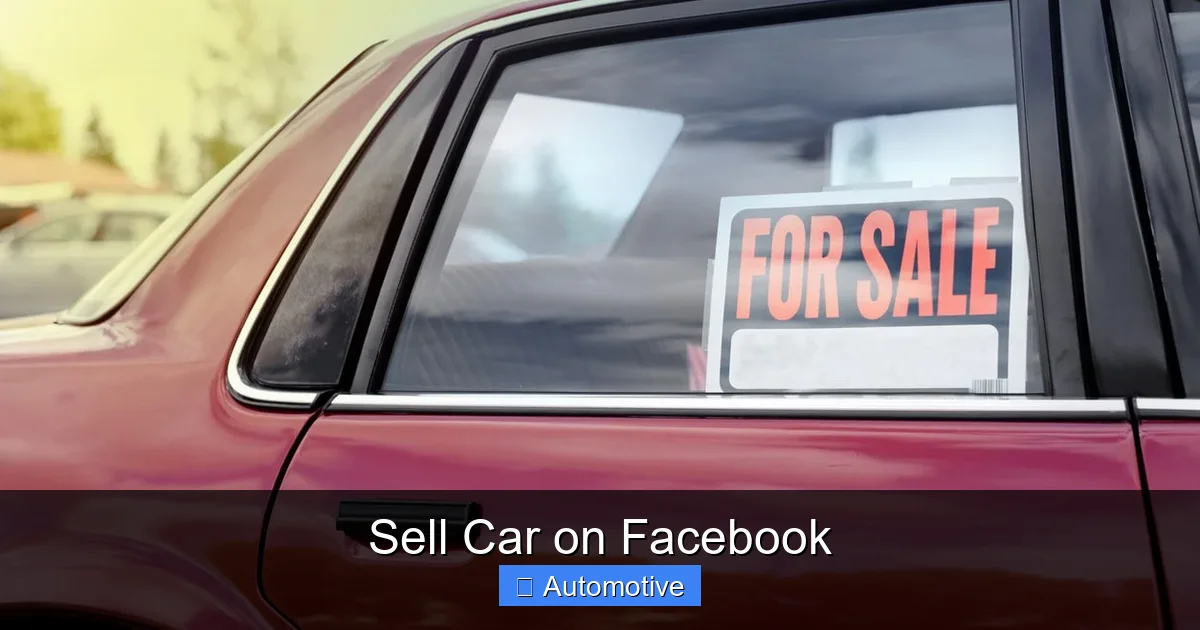 Sell Car on Facebook