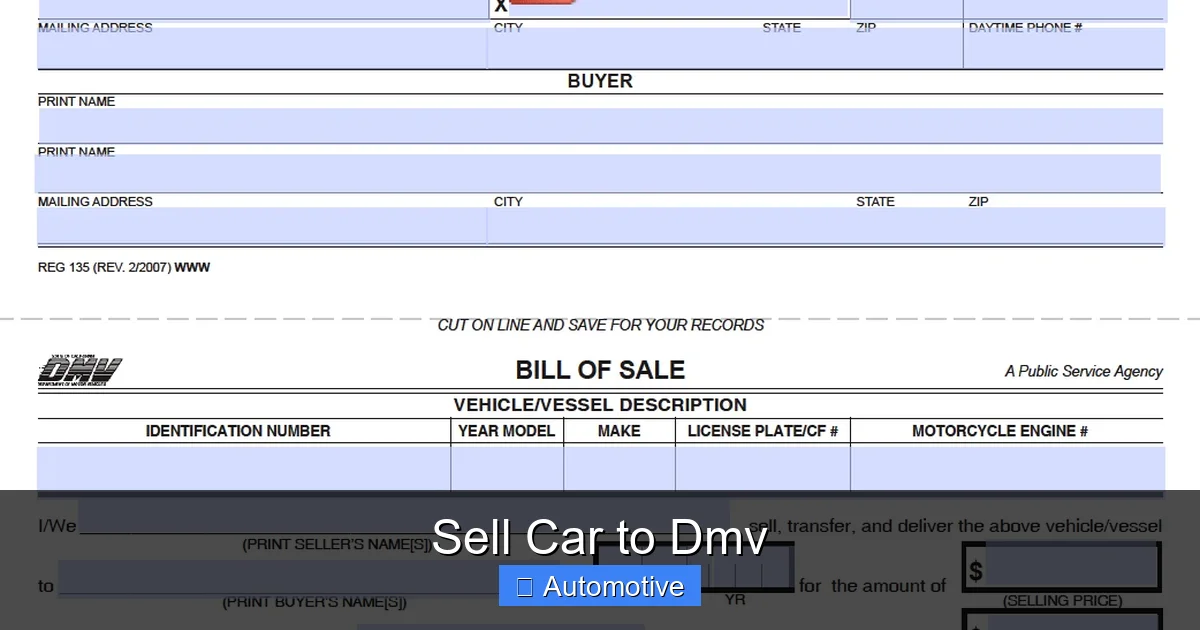 Sell Car to Dmv