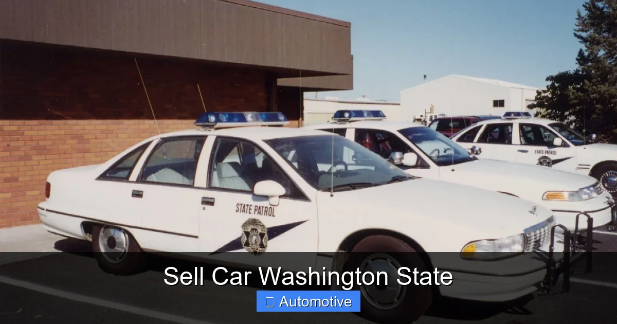 Sell Car Washington State