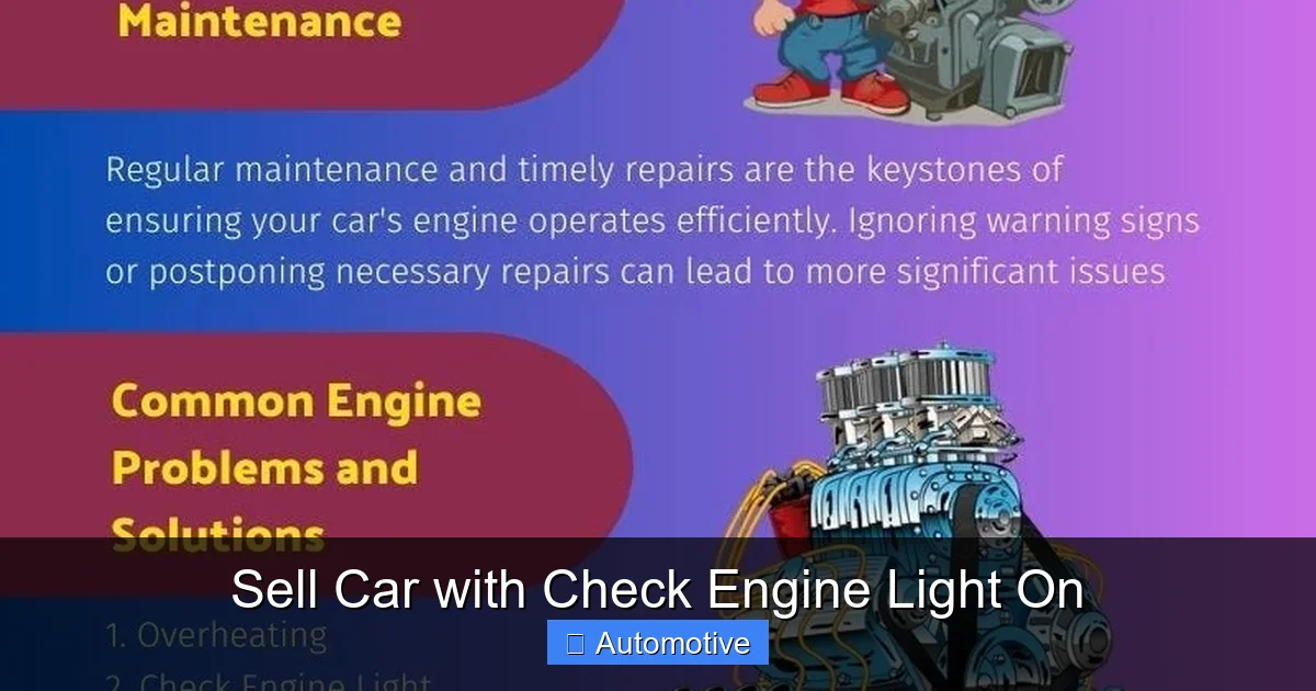 Sell Car with Check Engine Light On