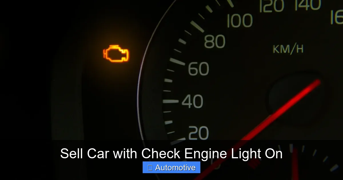 Sell Car with Check Engine Light On