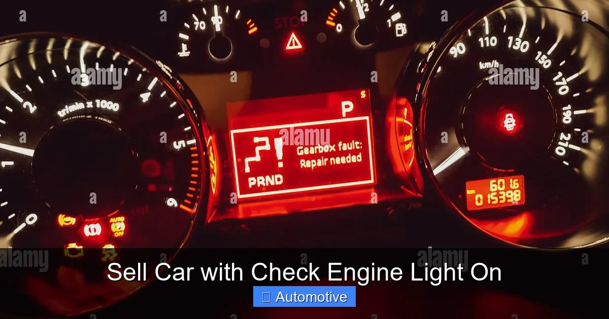 Sell Car with Check Engine Light On