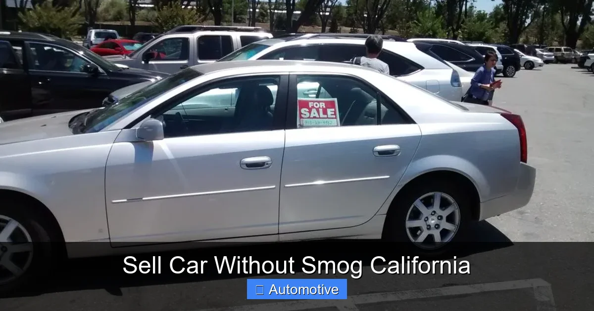 Sell Car Without Smog California