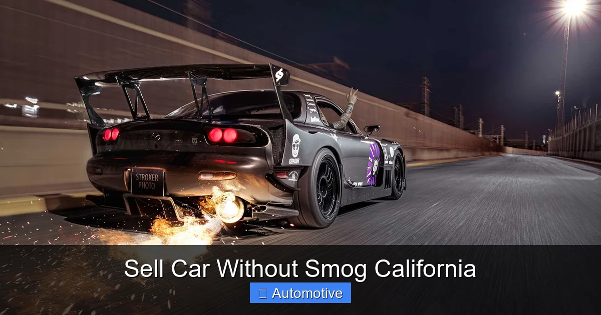 Sell Car Without Smog California