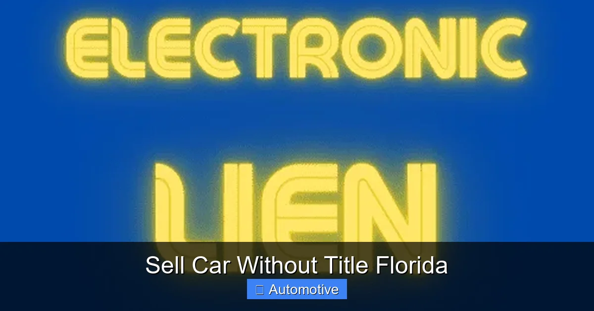 Sell Car Without Title Florida