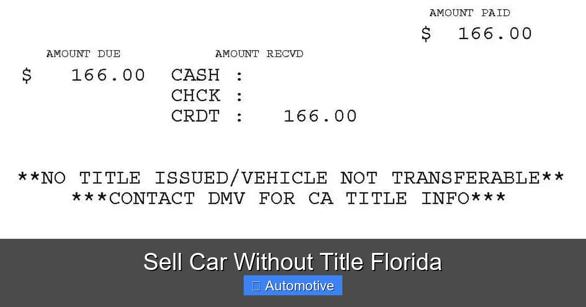 Sell Car Without Title Florida