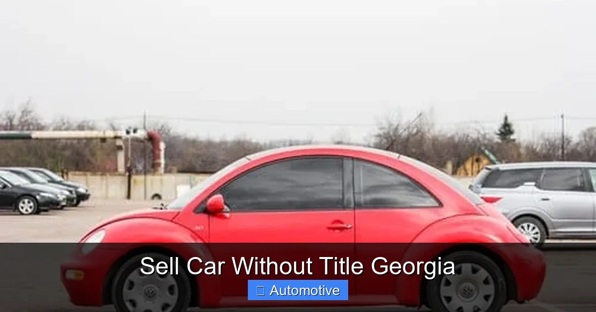 Sell Car Without Title Georgia