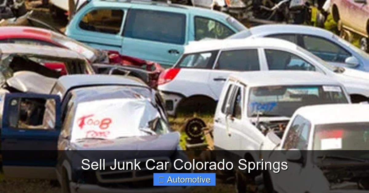 Sell Junk Car Colorado Springs