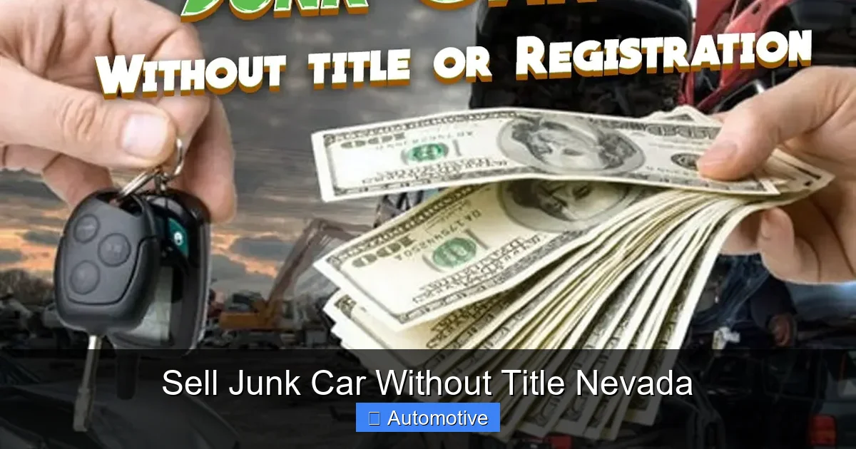 Sell Junk Car Without Title Nevada