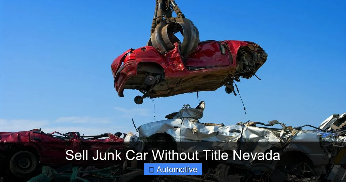 Sell Junk Car Without Title Nevada