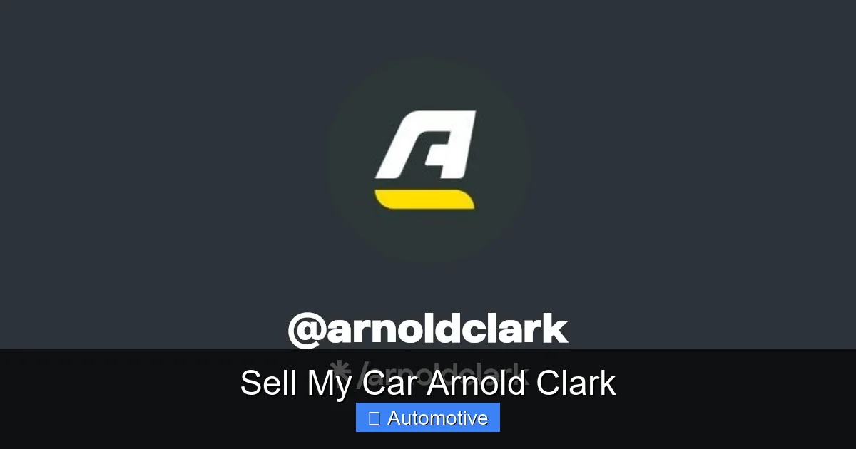 Sell My Car Arnold Clark