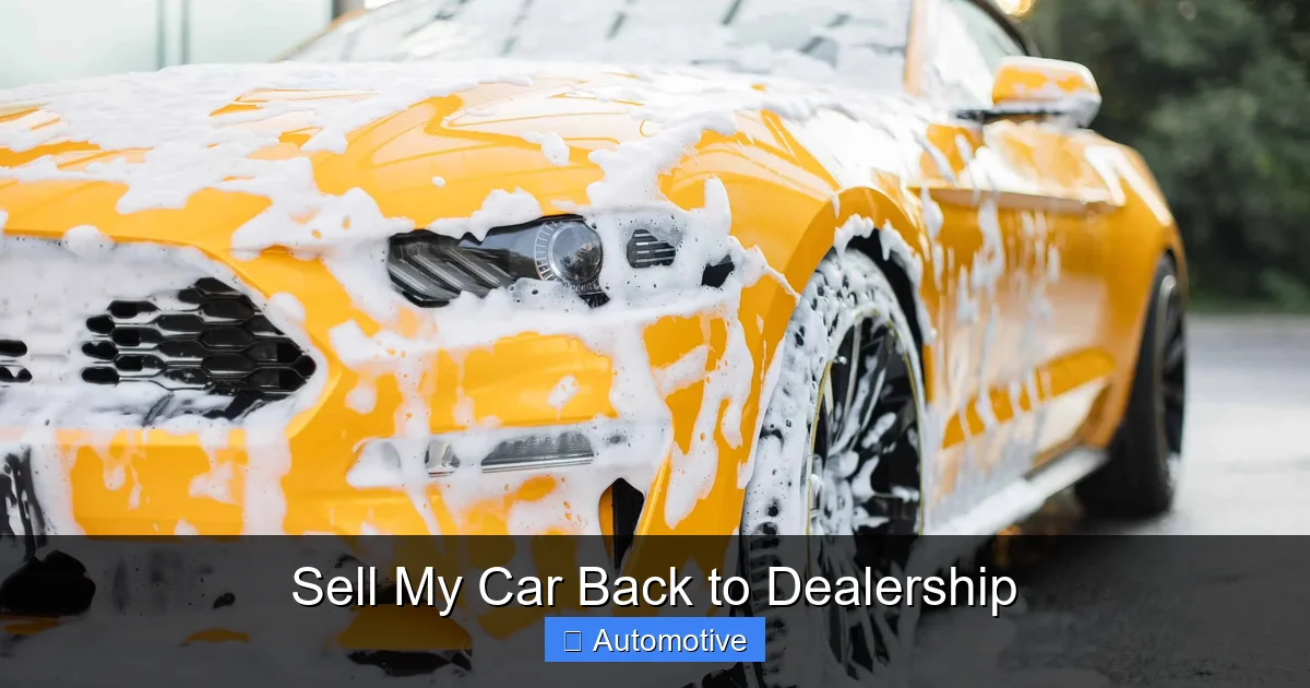 Sell My Car Back to Dealership