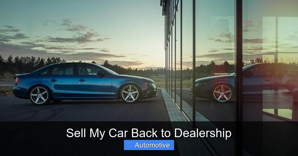 Sell My Car Back to Dealership