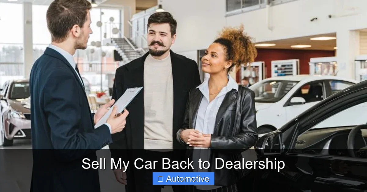 Sell My Car Back to Dealership