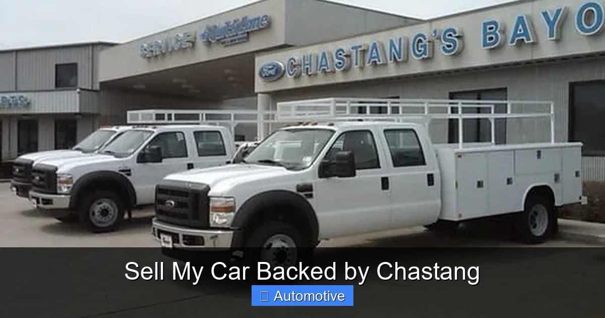Sell My Car Backed by Chastang