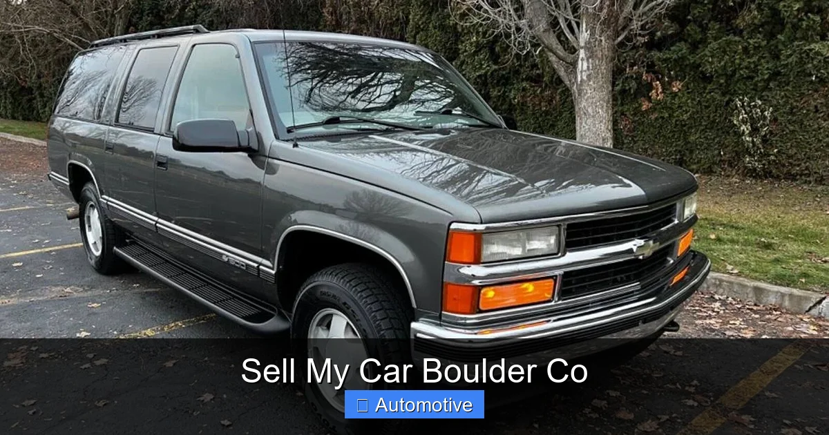Sell My Car Boulder Co