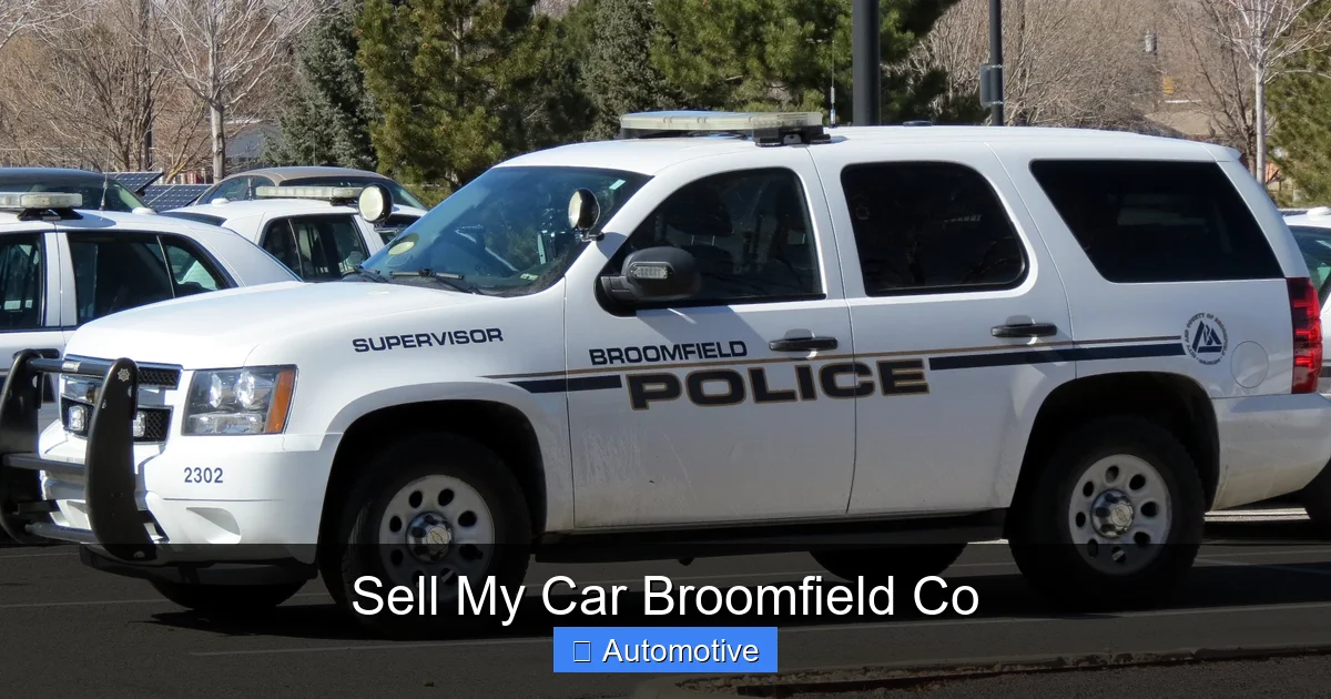 Sell My Car Broomfield Co