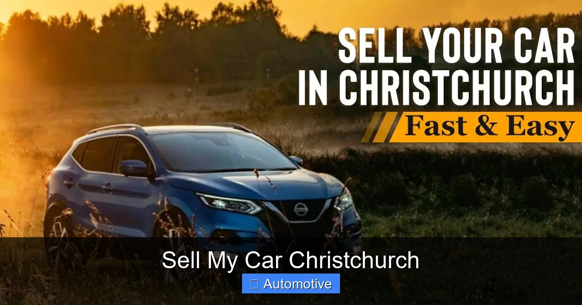 Sell My Car Christchurch