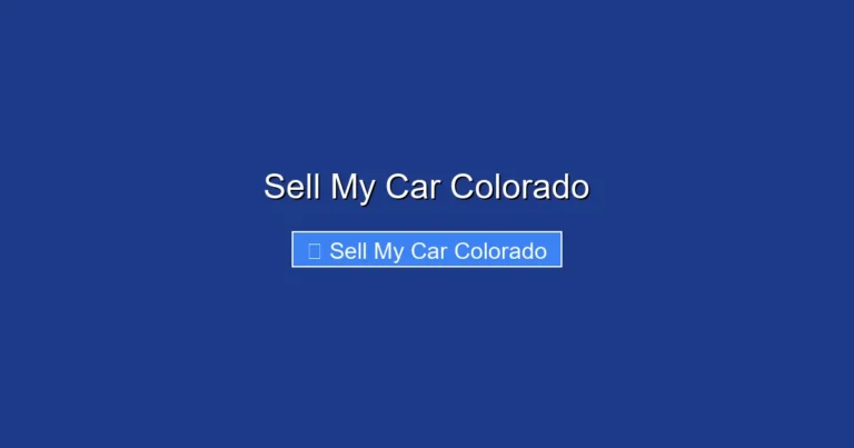 Sell My Car Colorado