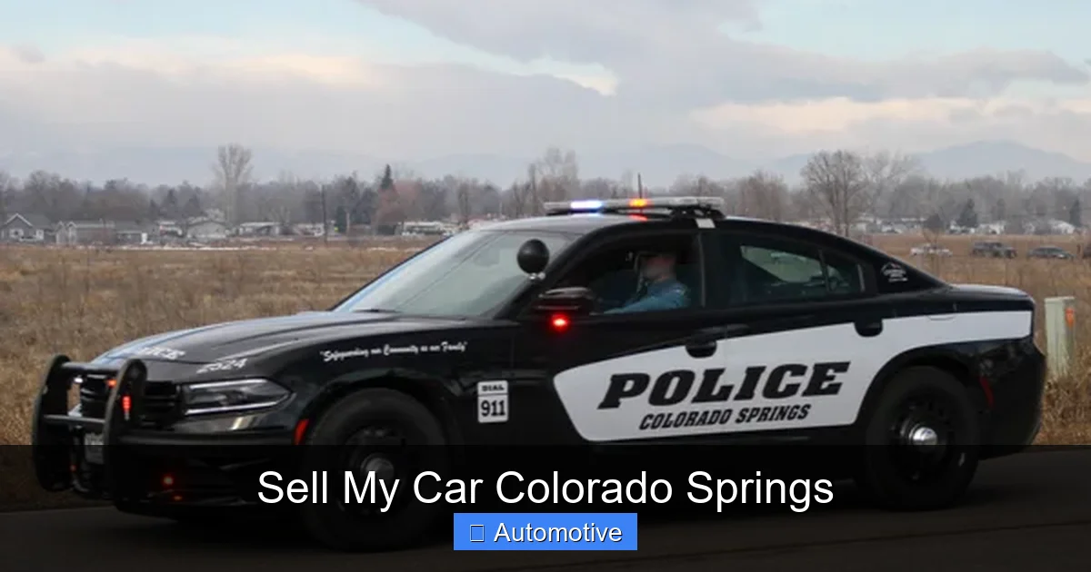 Sell My Car Colorado Springs