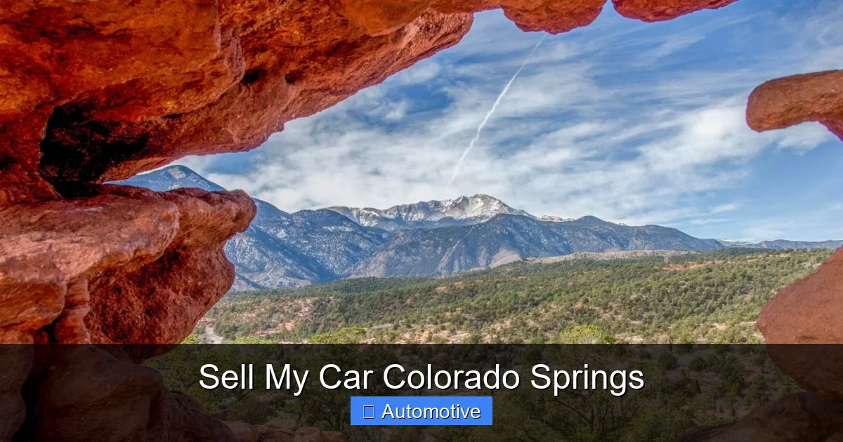 Sell My Car Colorado Springs