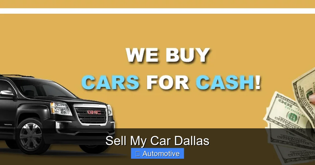 Sell My Car Dallas