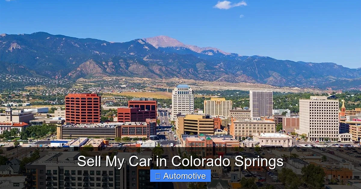 Sell My Car in Colorado Springs