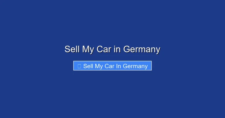 Sell My Car in Germany