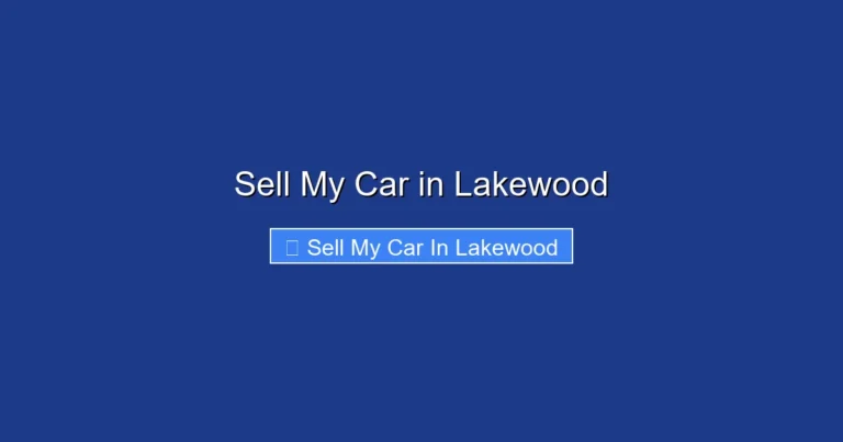 Sell My Car in Lakewood