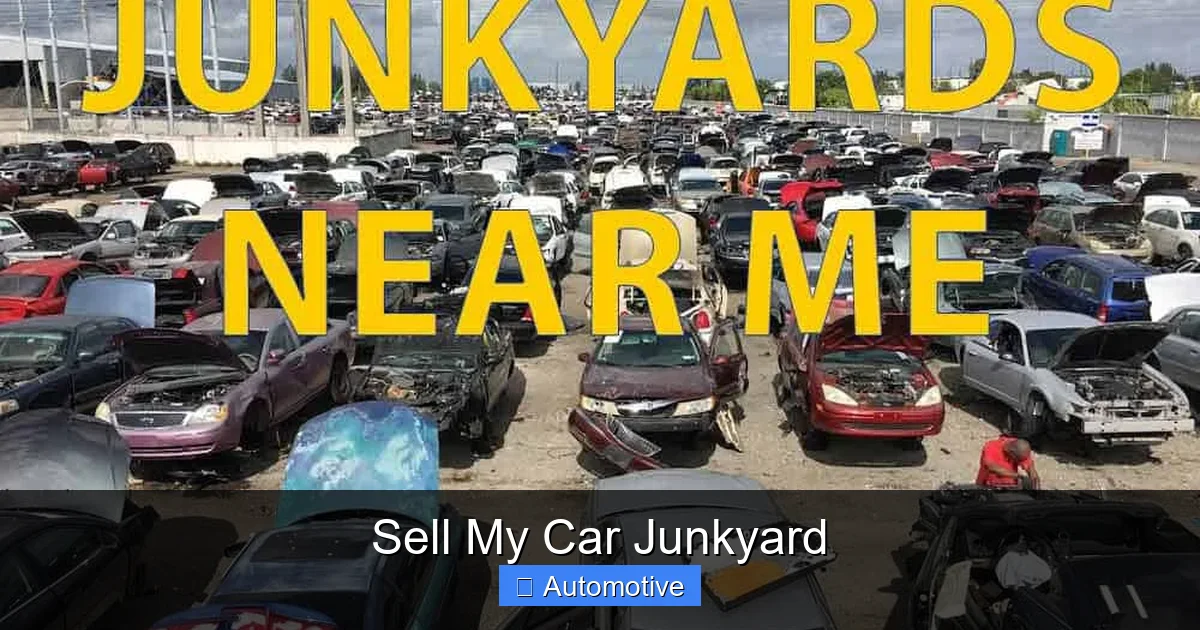 Sell My Car Junkyard
