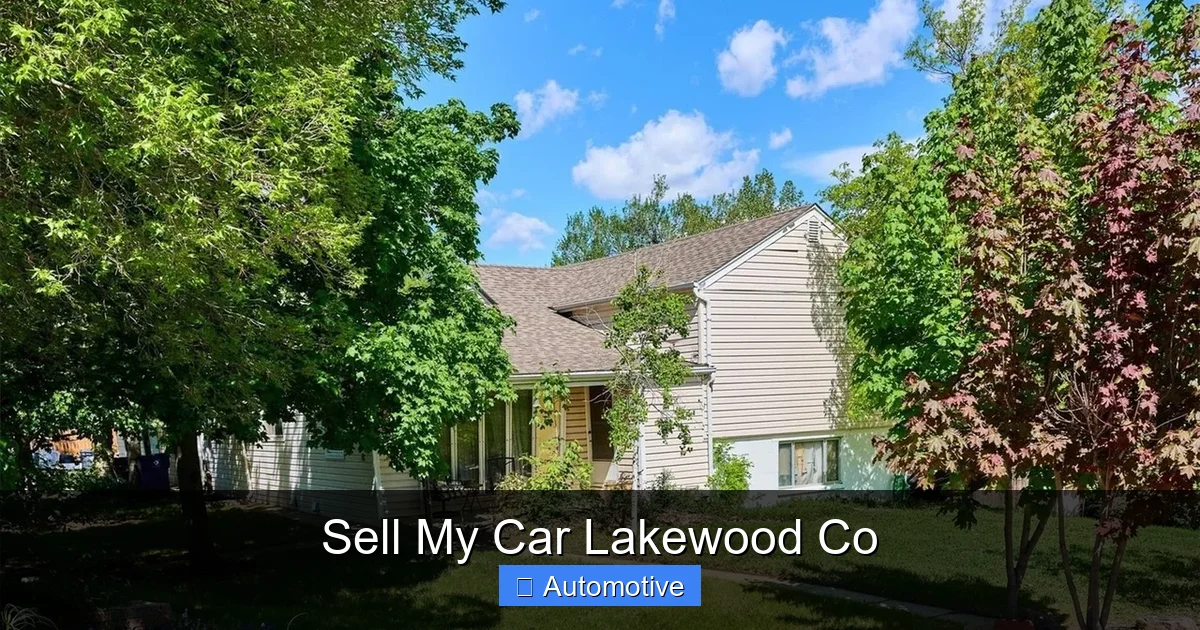 Sell My Car Lakewood Co
