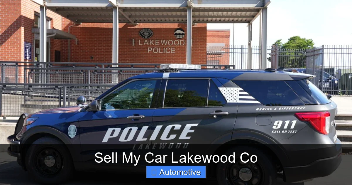 Sell My Car Lakewood Co