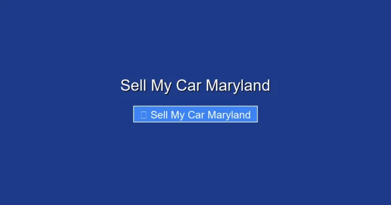 Sell My Car Maryland