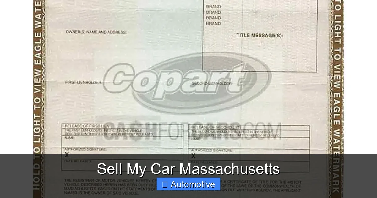 Sell My Car Massachusetts