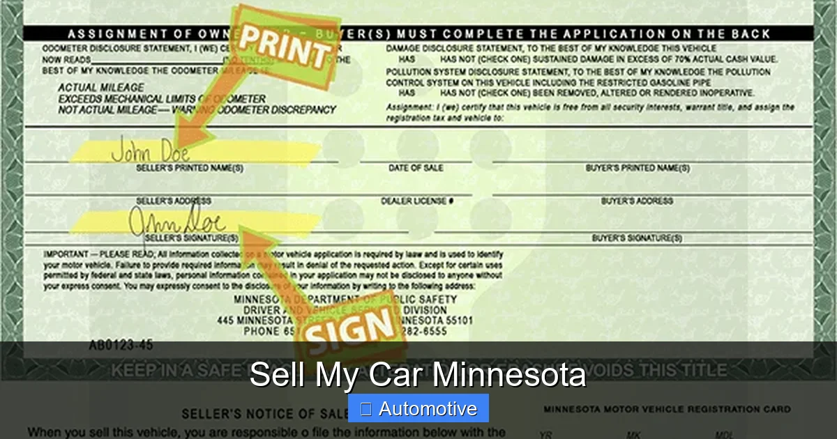 Sell My Car Minnesota