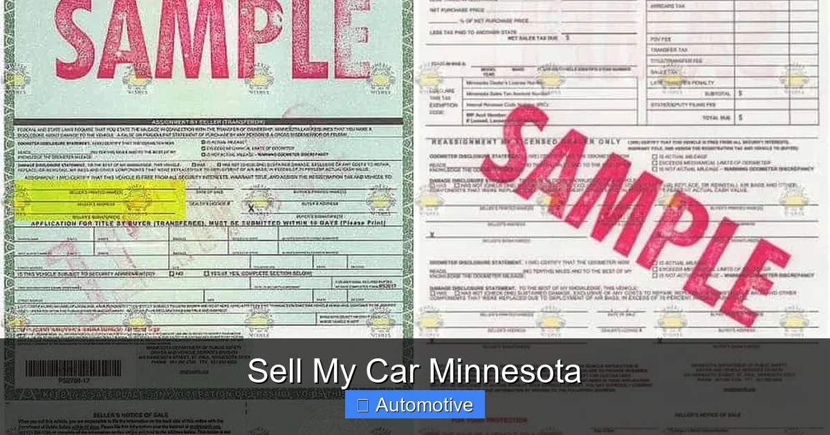 Sell My Car Minnesota